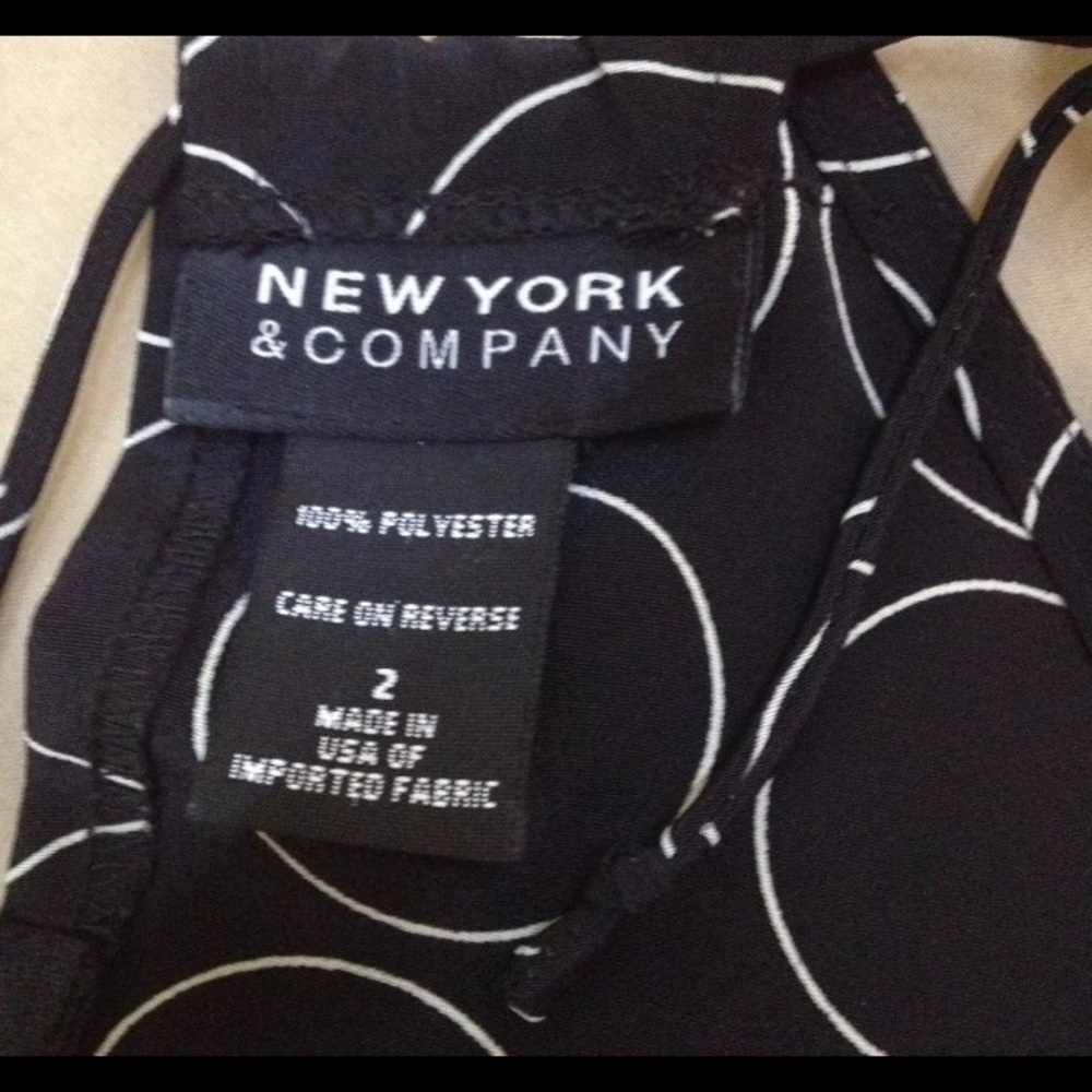 New York & Company Black and White Sun Dress SZ 2 - Picture 8 of 8