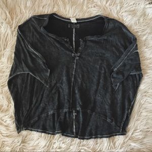 Free People cut off sleeve top