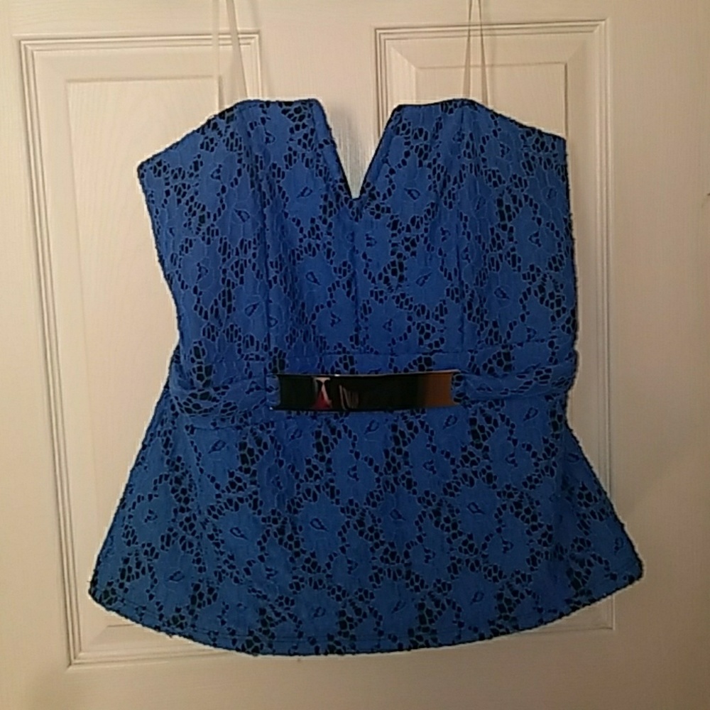 Ashley Stewart strapless crochet top - 18/20