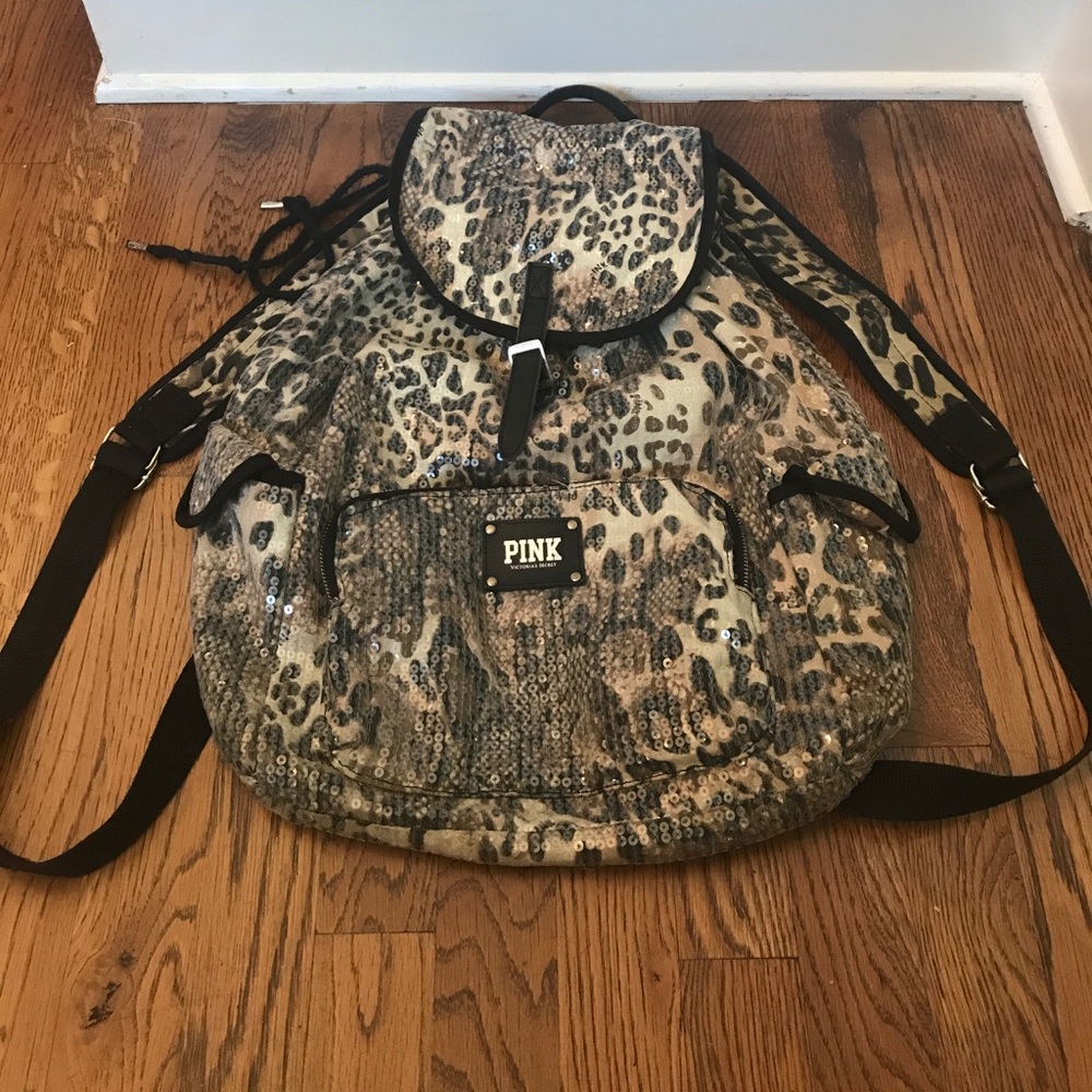 Victoria Secret Cheetah Sequin backpack