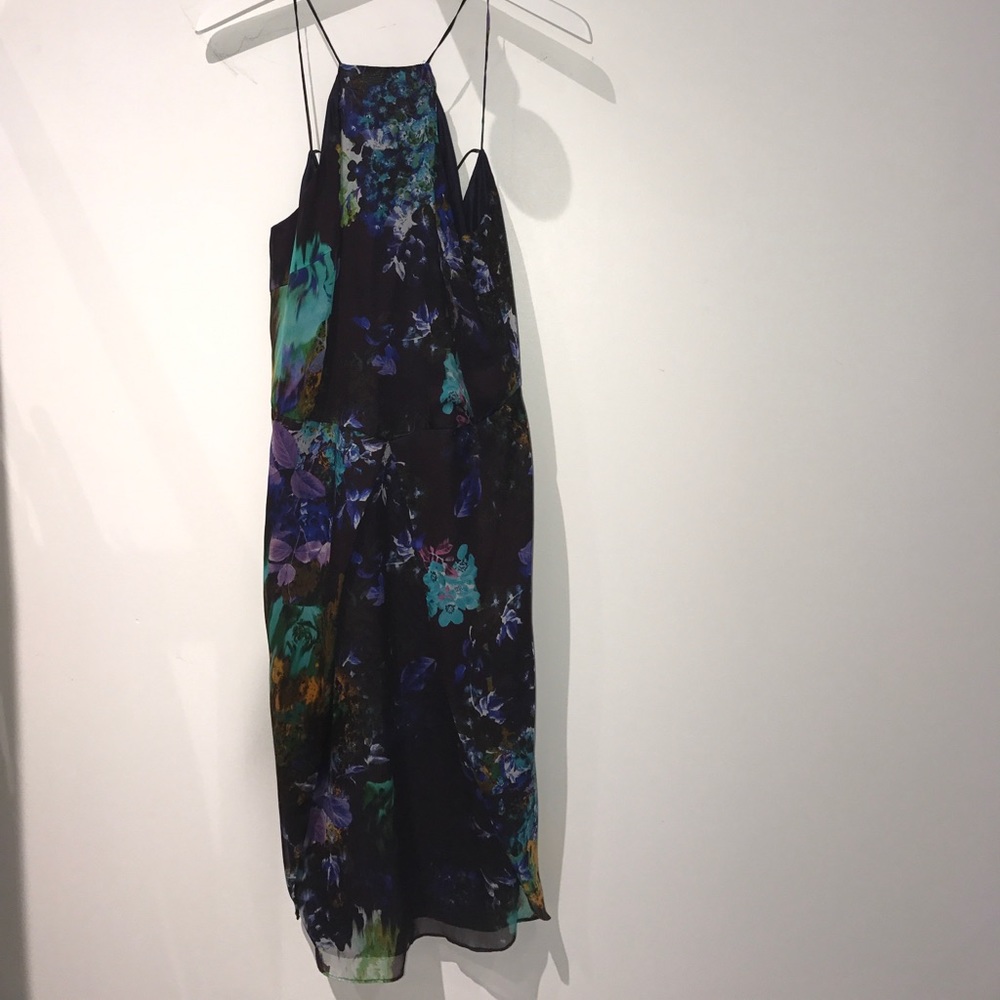 MICHELLE MASON FLORAL CHIFFON DRESS