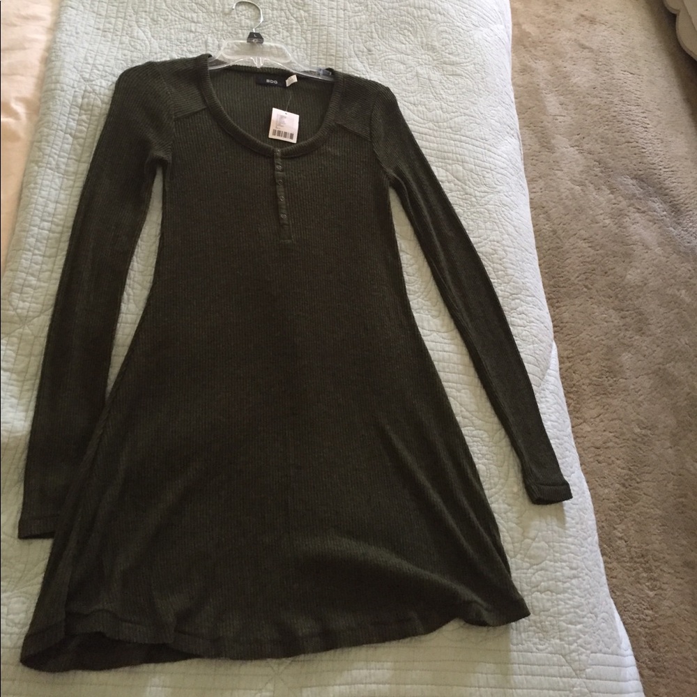 BRAND NEW! super soft olive green sweater dress!