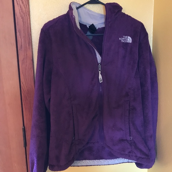 The North Face dark purple fuzzy jacket - Picture 1 of 1