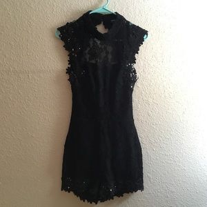 Sequin Open Back Romper