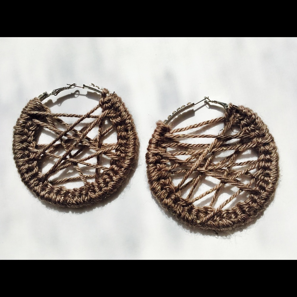Crochet Cross Stitch Earrings