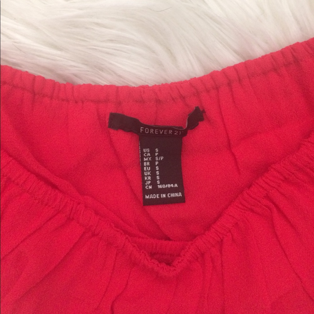 XXI red off shoulder crop top - Picture 3 of 3