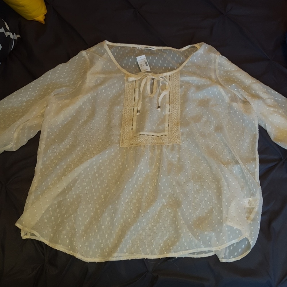 Sheer Cream Blouse