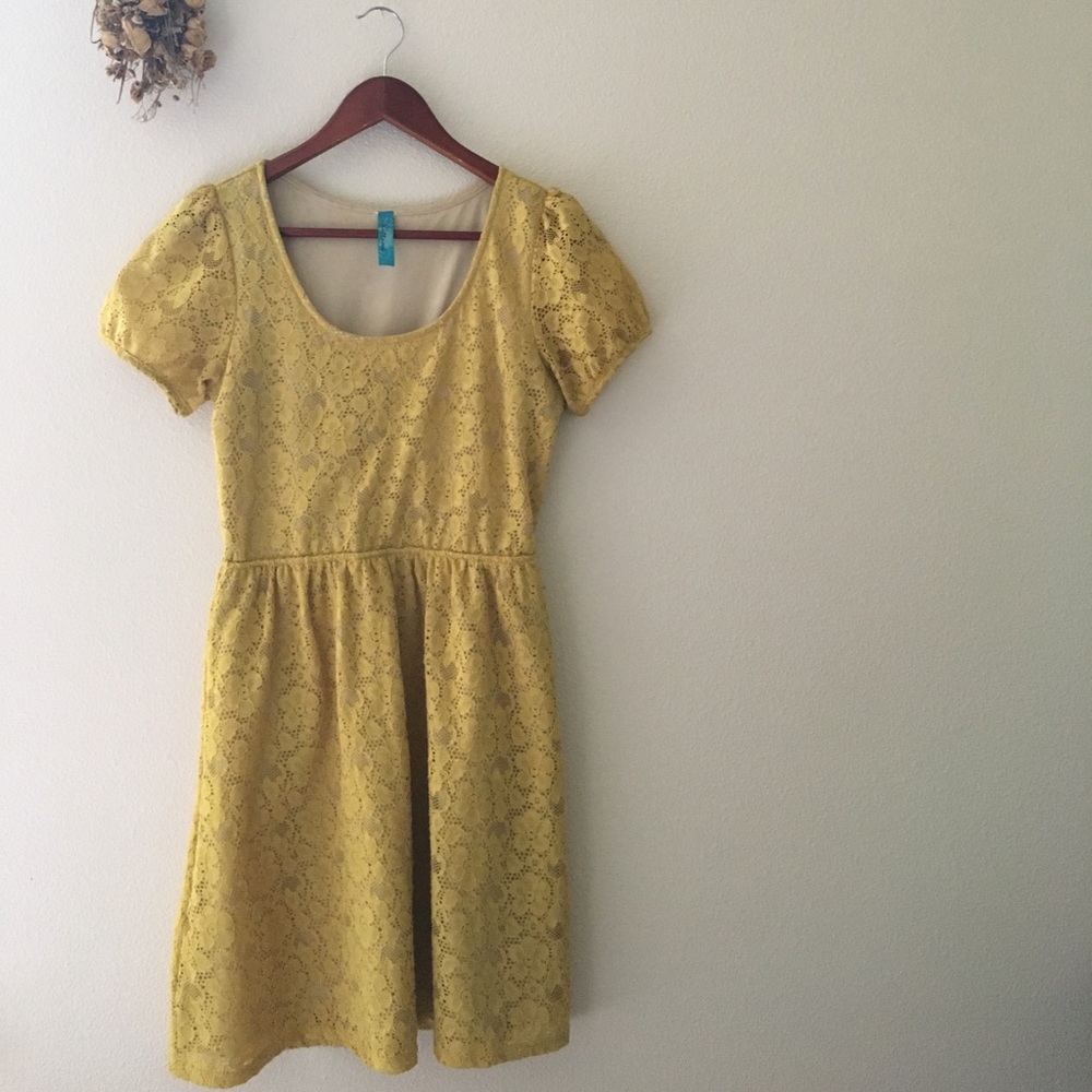 Francesca's | mustard yellow dress