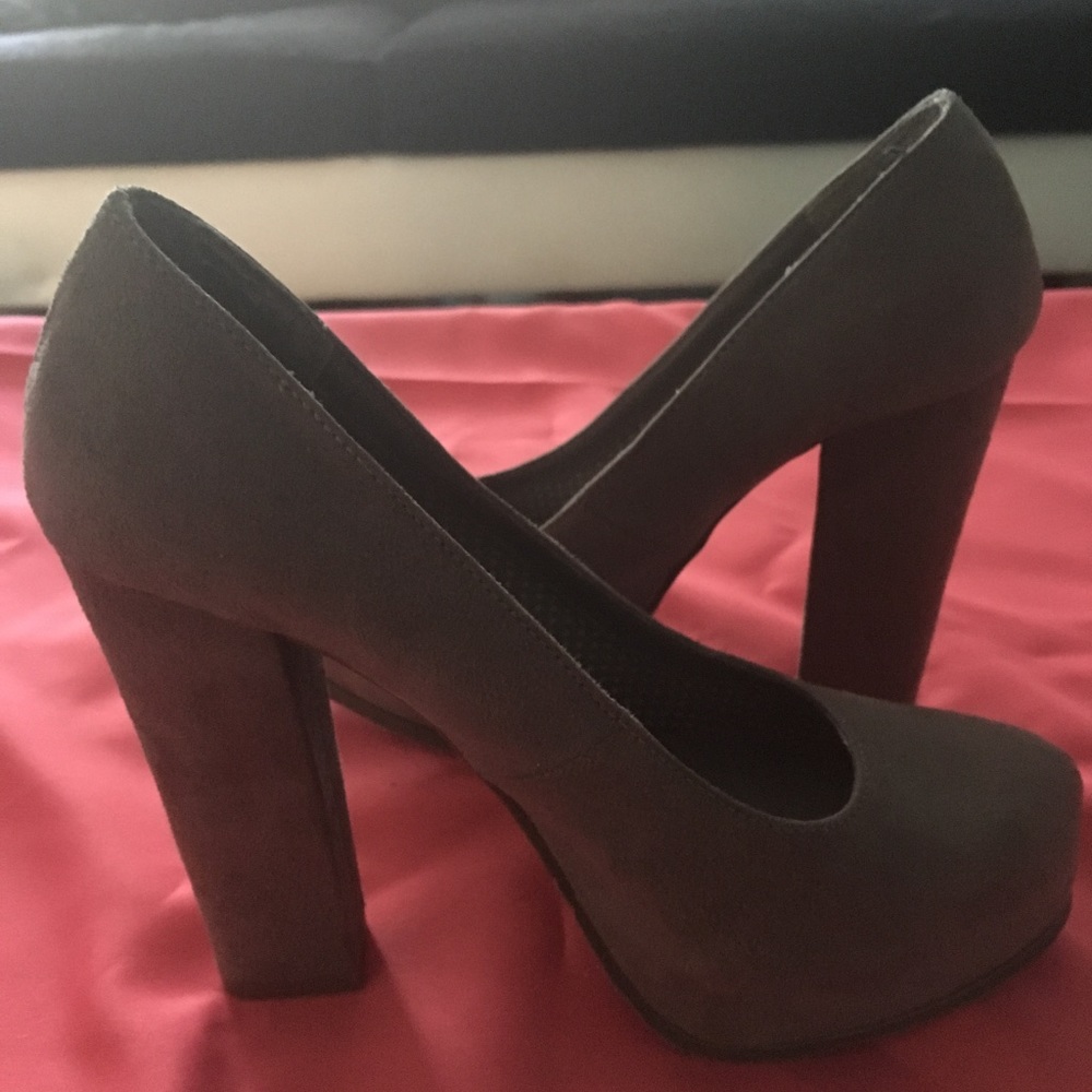 Gray high heels