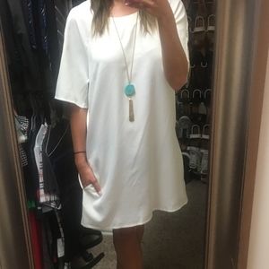 Tobi White Shift Dress