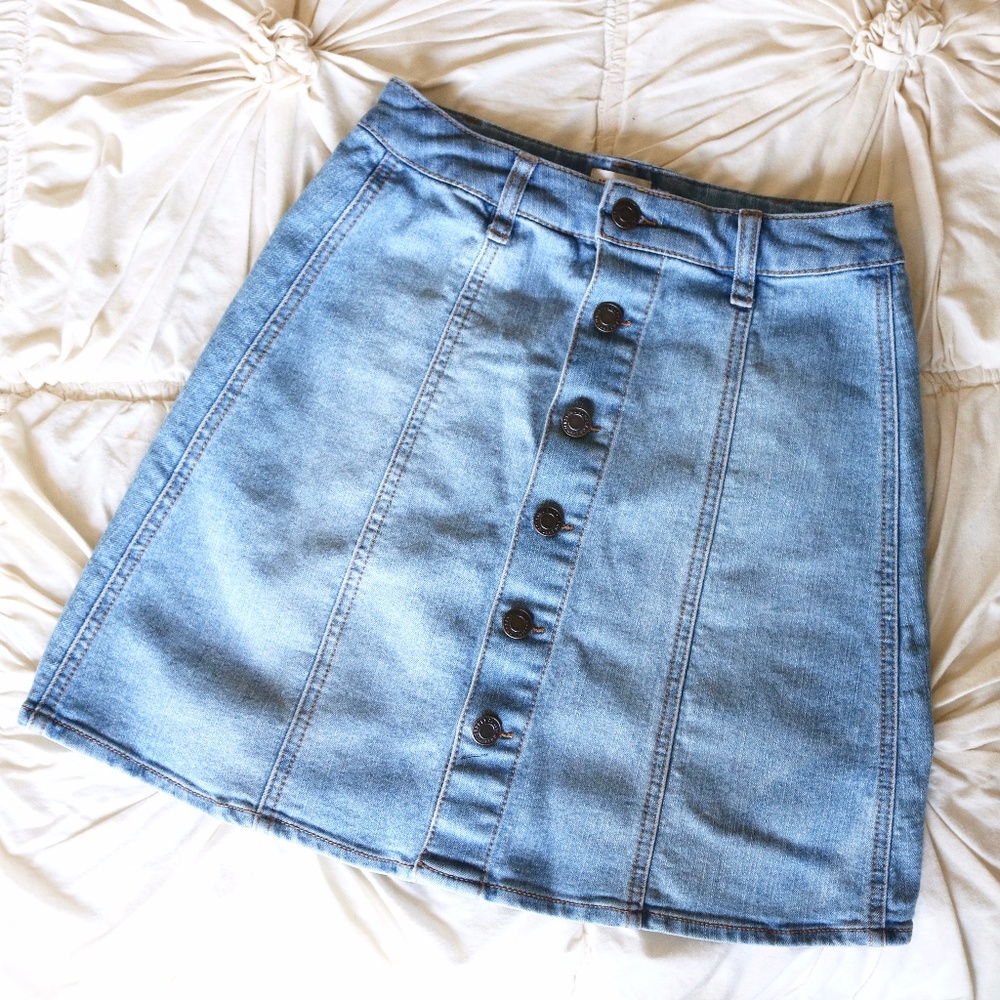 Mossimo Supply Co. Button Up Denim Skirt