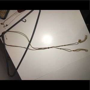 Suede tie chokers