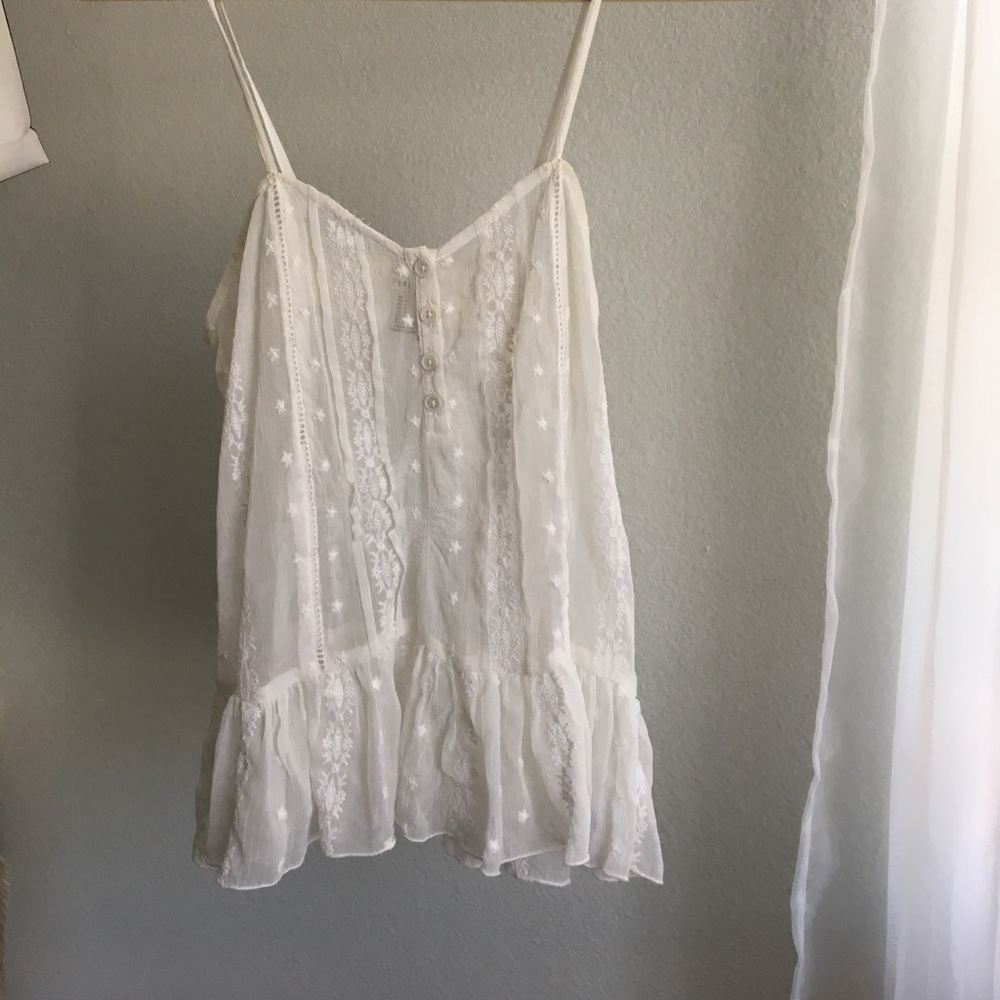 Lace flowy top