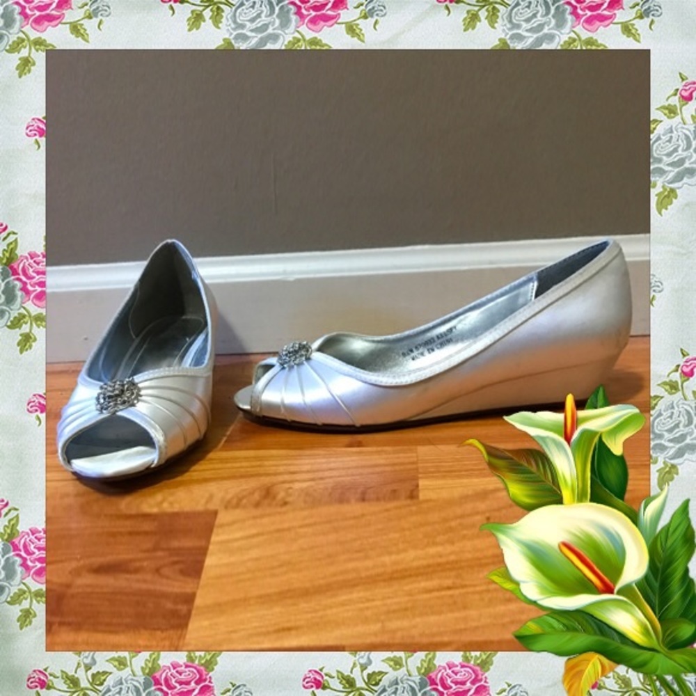 White Satin Shoes