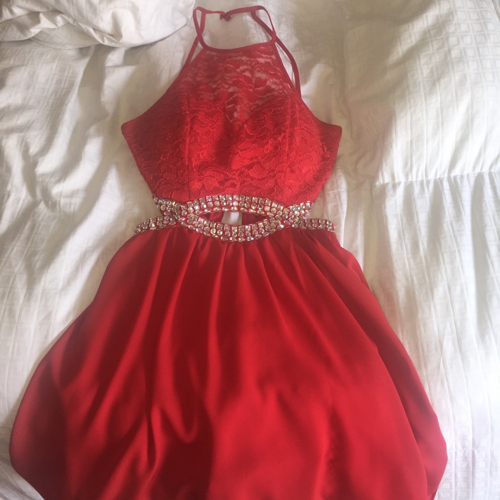 B. Darlin Red Homecoming Dress