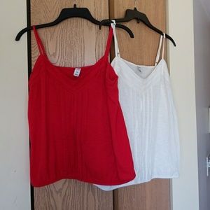 Old Navy Tank Tops, Red & White
