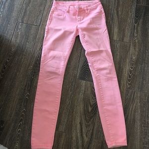 Peach colored jeans