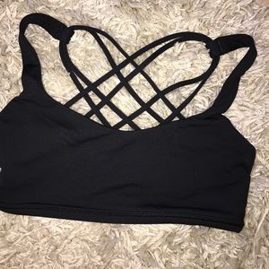 black strappy lululemon sports bra!