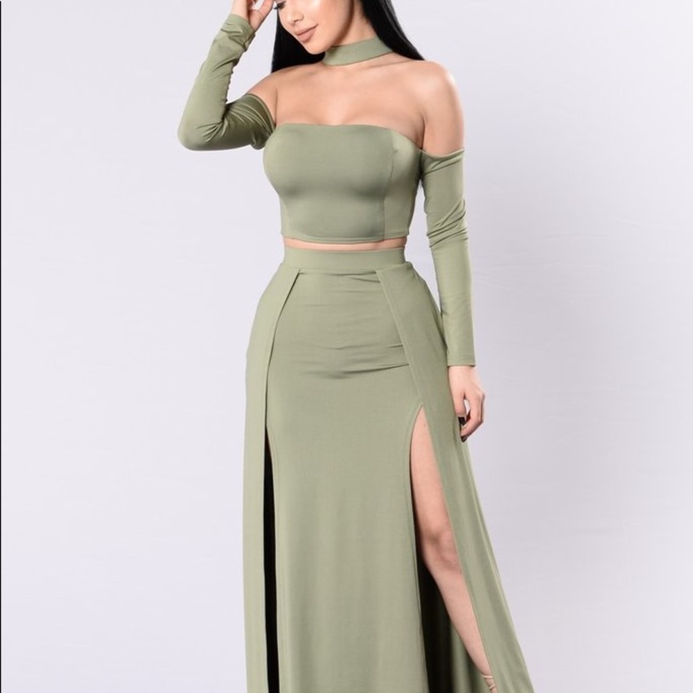 Lavender two piece Fashion Nova dress