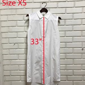 Fisher Project Collard Sleeveless White Dress