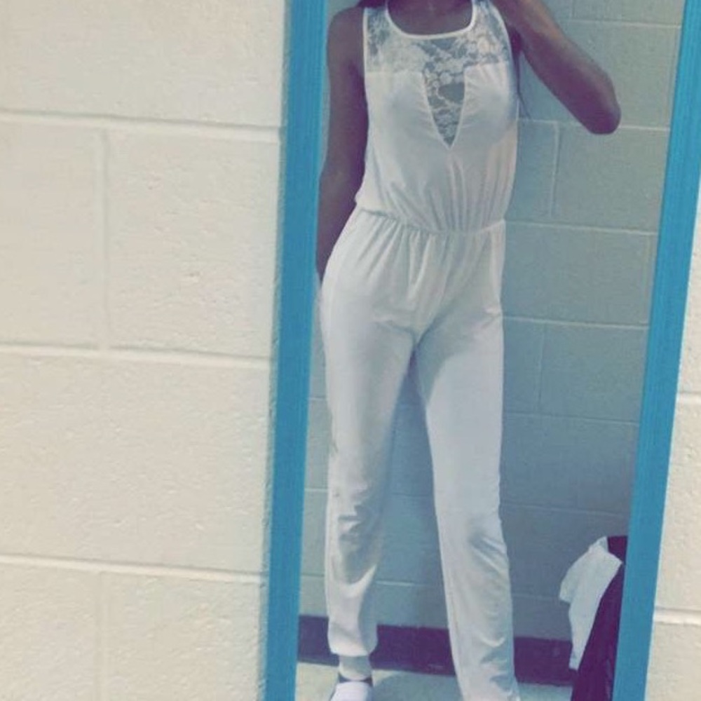 White Lace Jumpsuit