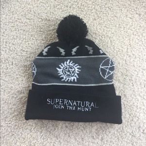 Black, Grey, and White Supernatural Hat