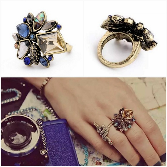 Jewelry - Boho Multi Color Crystal Ring