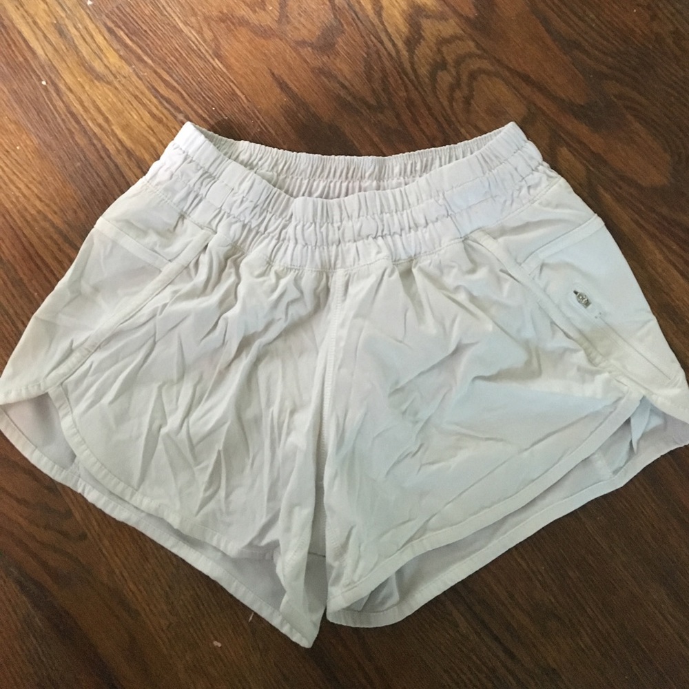 White Lululemon Tracker Short