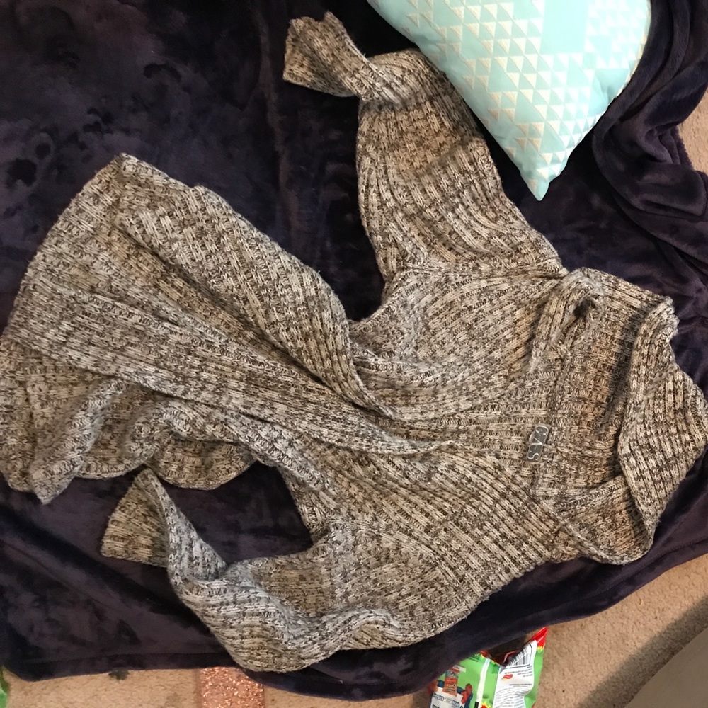 Thick hooded cardigan