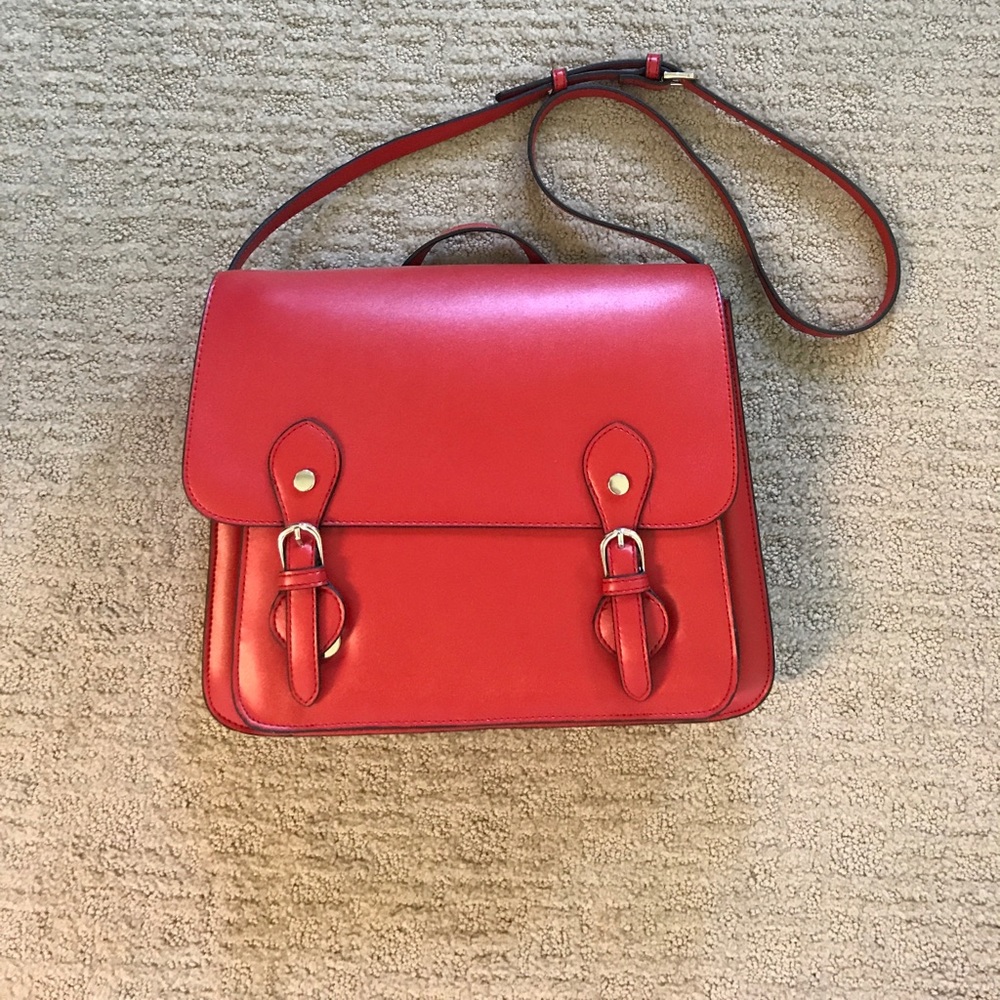 Adorable vegan leather iPad bag/small messenger