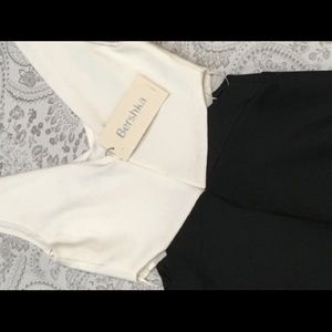 Designer Bershka White & Black Dress w Cutout side