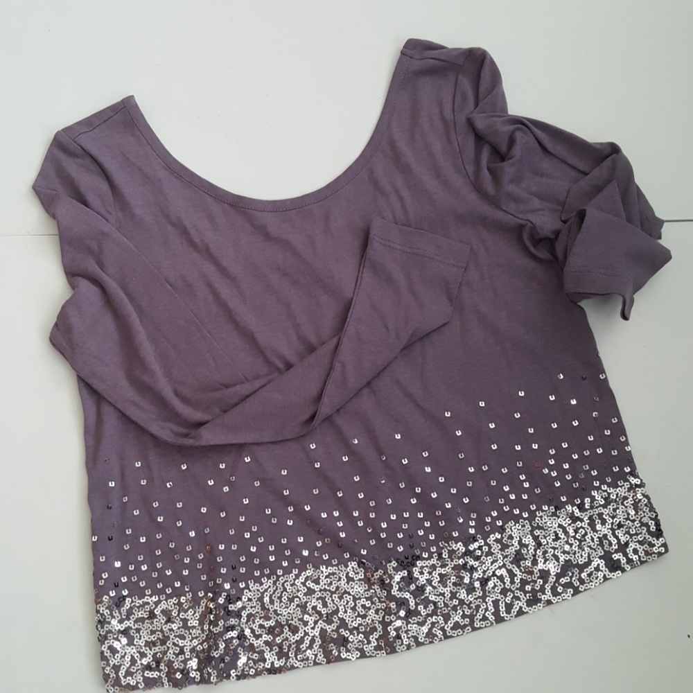 Ludi Light Purple Silver Sequin T-Shirt