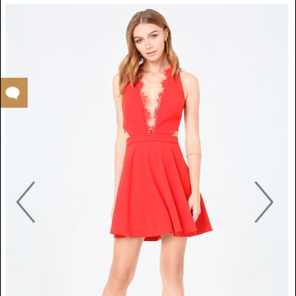 Bebe red fancy dress