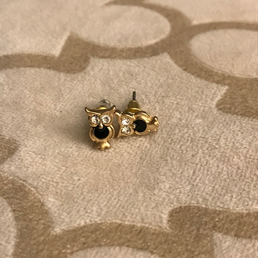 crystal owl earrings NEW - Picture 1 of 4