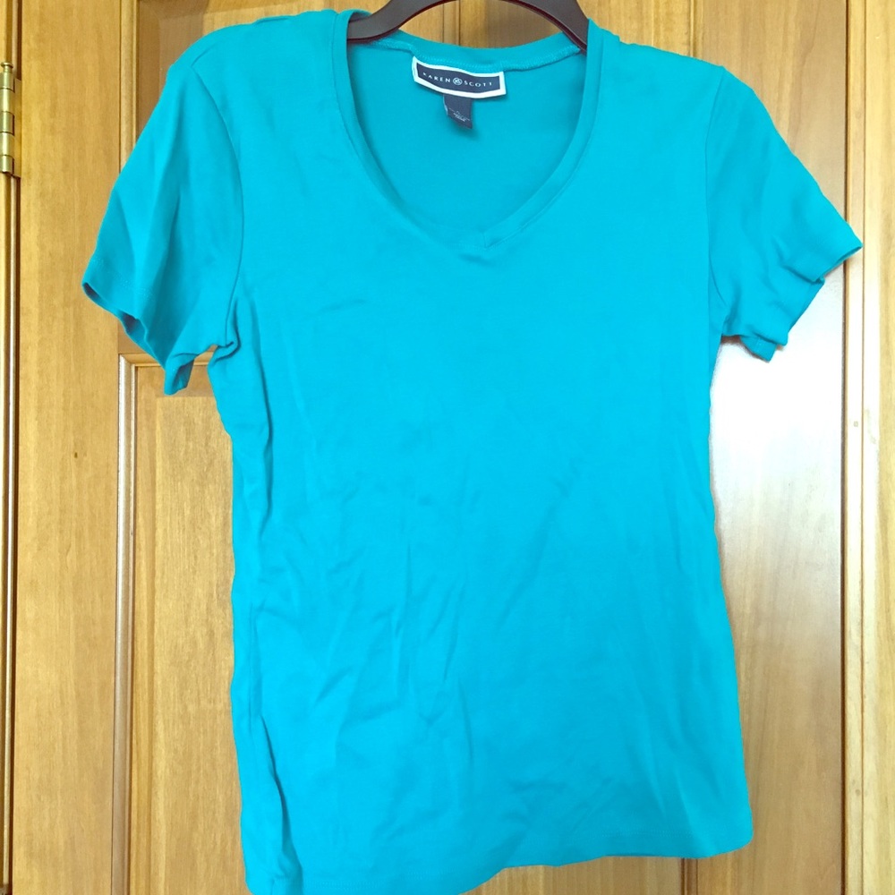 Blue v-neck