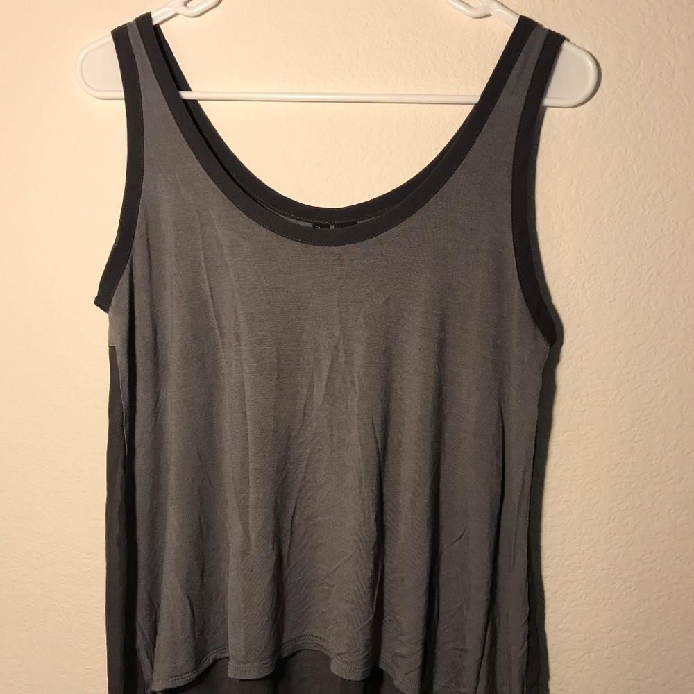 Cynthia Rowley Grey/Black Tank