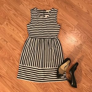 Black and white striped dress -- NWT!!