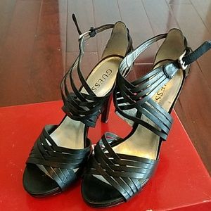 Guess black strappy sandals