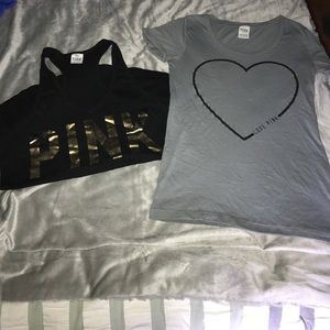 BUNDLE OF 2 Pink short sleeve tops