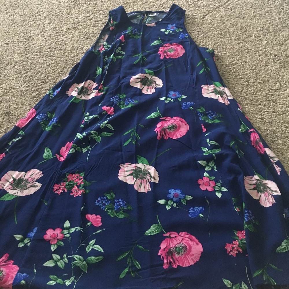Blue floral dress