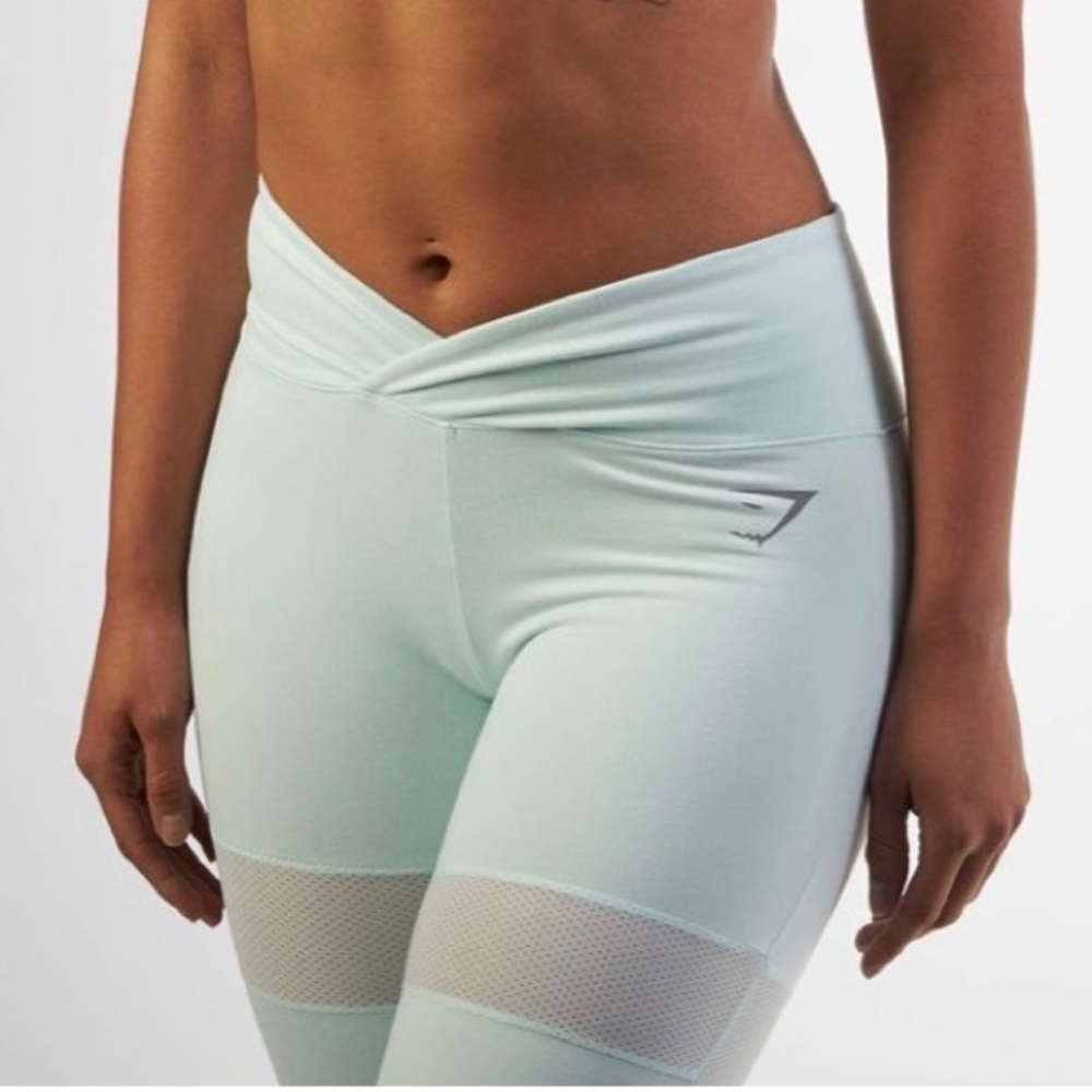 Gym shark xNikki B  duck egg blue dynamic legging