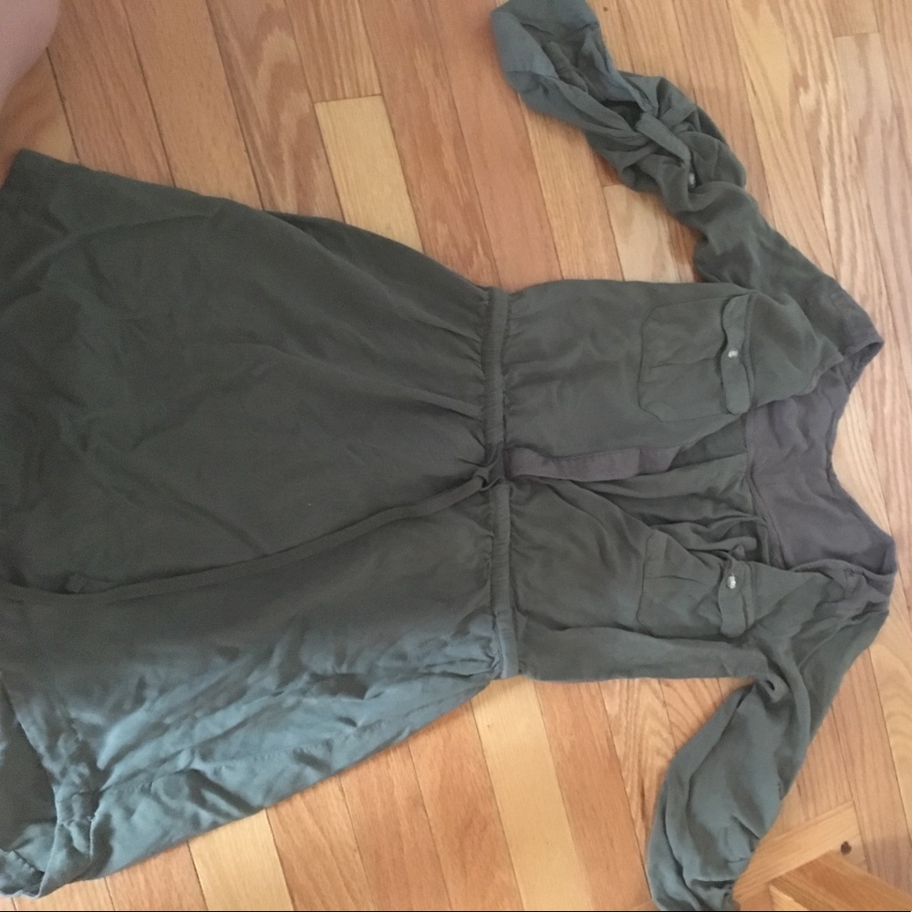 hunter green soft dress