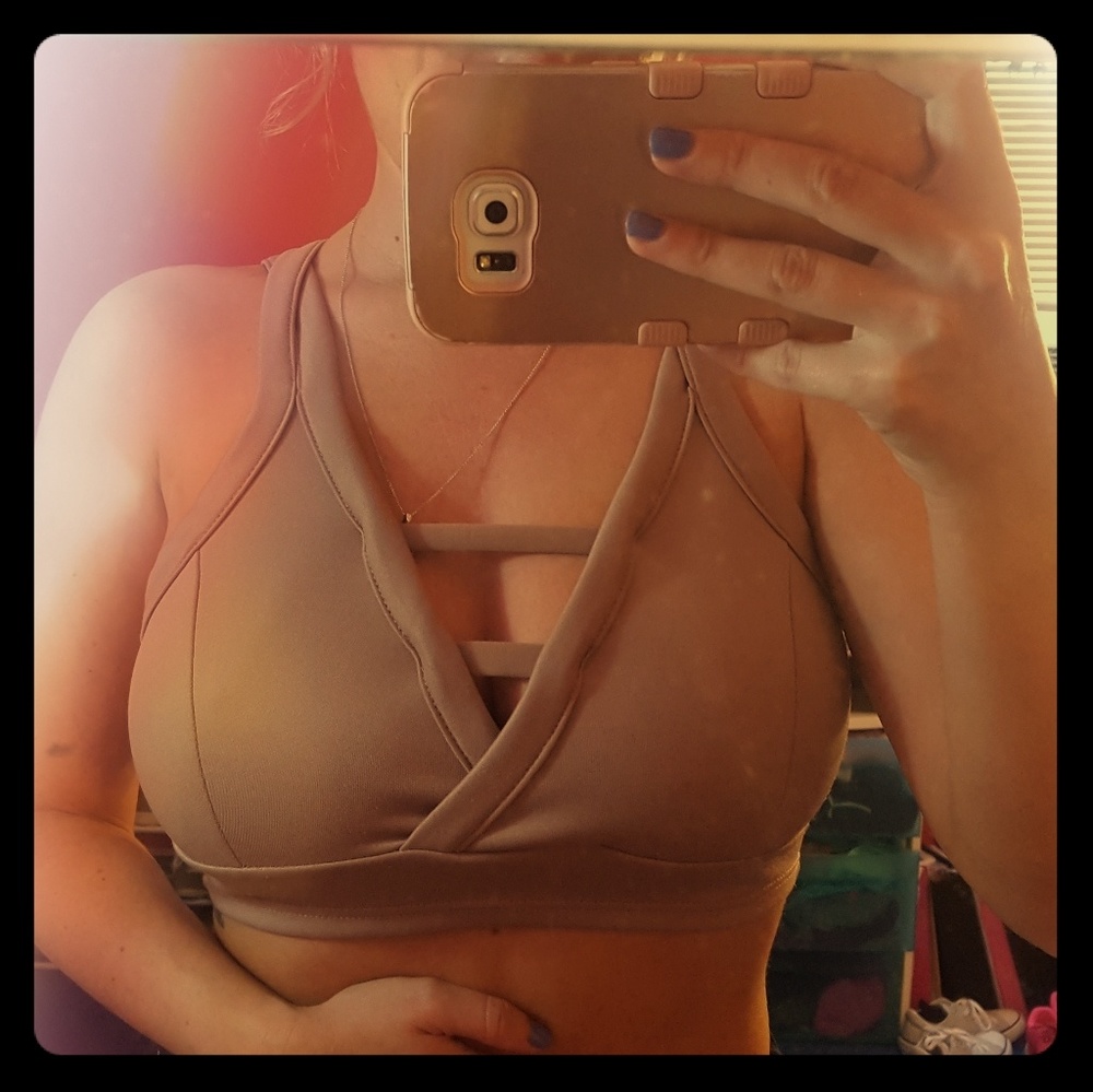 Beige crop top