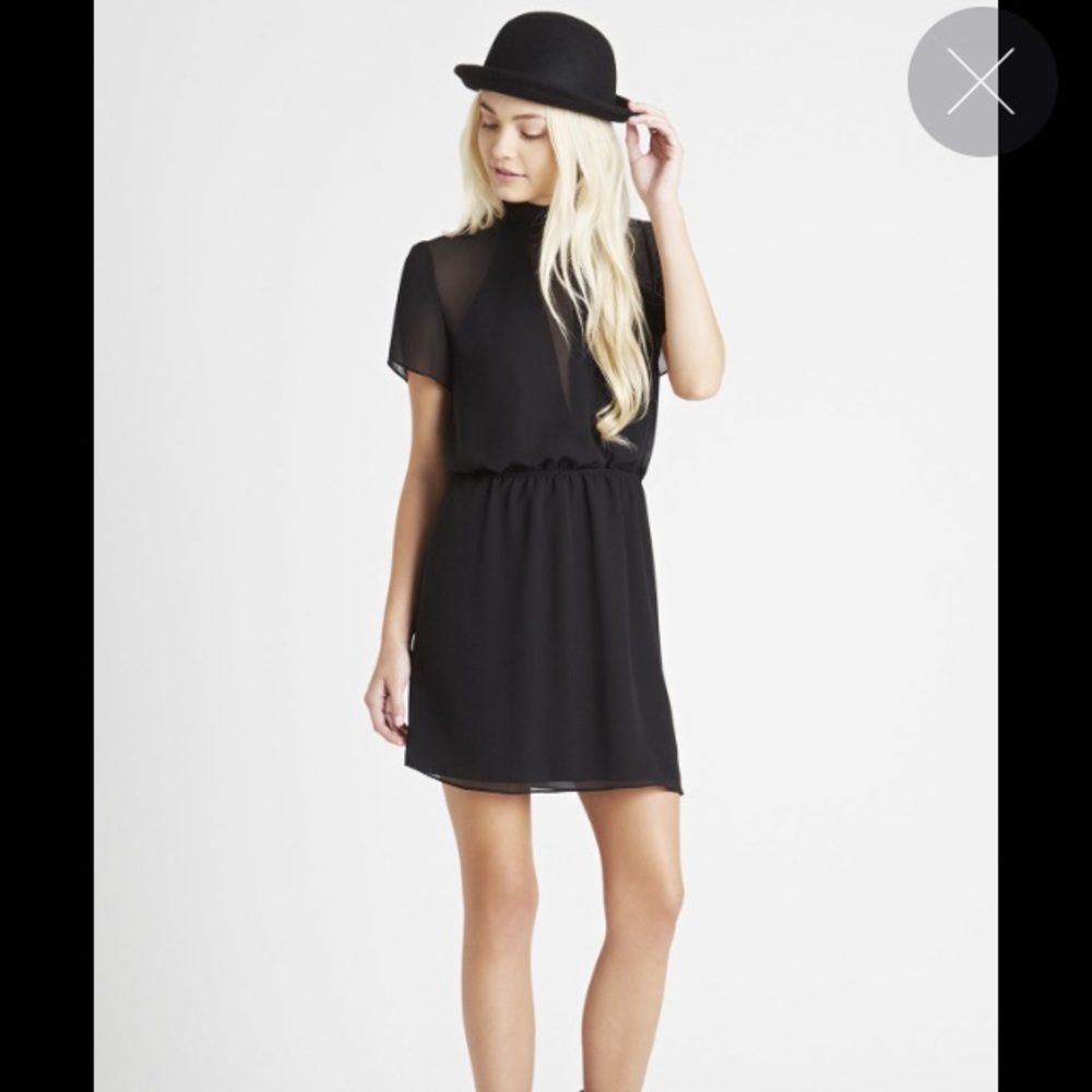 BCBGeneration Short-Sleeve Mock Neck Dress REDUCED