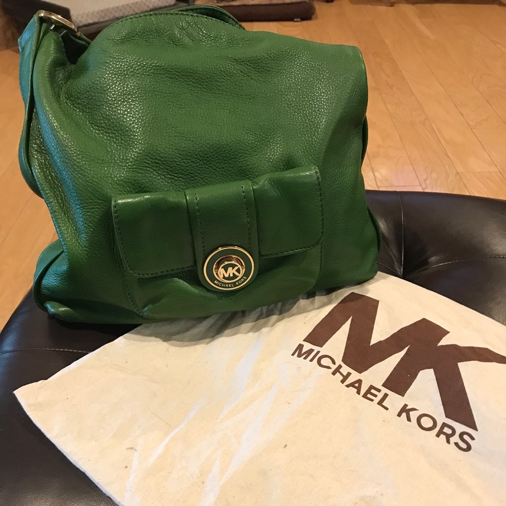 Green Michael Kors purse-authentic offers accepted