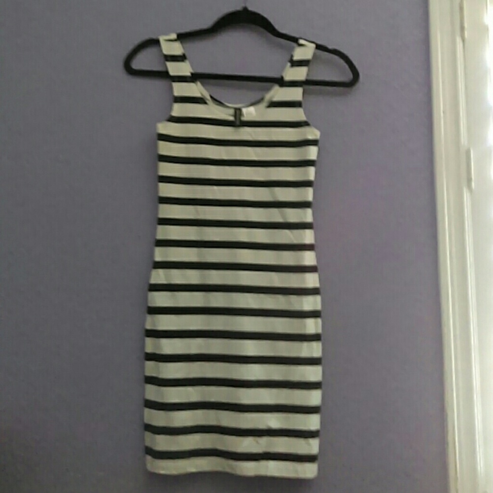 Striped black and white silhouette