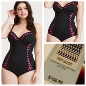 NWT Torrid corset swim suit never worn! Size 2