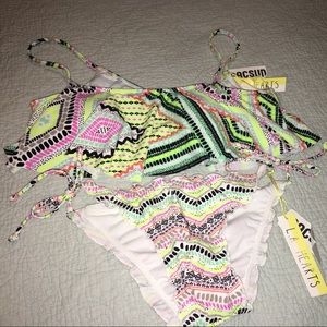 LA Hearts Pacsun neon bikini
