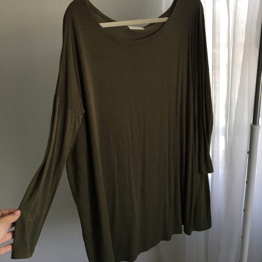 Flowy olive green dress