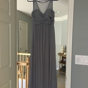 Grey chiffon bridesmaid dress